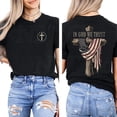 thumbnail image 2 of In God We Trust Double Sided Unisex T-Shirt – American Flag Cross Shirt, 2 of 6