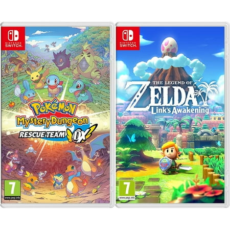Nintendo Links Awakening & Pokemon Mystery Dungeon: Rescue Team DX Bundle - Import Region Free