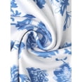 thumbnail image 5 of INSPIRE CHIC Women's Nightgown Chemise Floral Split Midi V Neck Bow Spaghetti Strap Cami Lingerie Pajama Dress S White with Blue Floral, 5 of 6