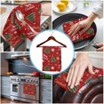thumbnail image 3 of Red Christmas Kitchen Towels Set of 4, Water Absorbent Dish Towel, Xmas Tree Snowflake Stars Farmhouse Decorative Hand Towels - Quick Drying Cloth for Cooking Baking, 18x28 Inch, 3 of 8