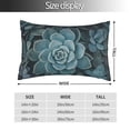 thumbnail image 2 of KLL Blue Color Cactus Pillow Covers Envelope Closure,Super Soft and Cozy Fuzzy Fleece Pillow Case Cover (No pillow core） 20"x30", 2 of 5