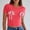 #Red, variant on DPTALR Women's Solid Color Bow Detail Round Neck Casual Short Sleeve T-Shirt,Pink,Size L,Women's Plus ,Young Adult Tops