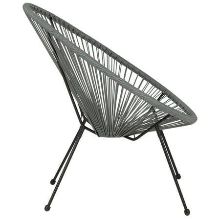 Alamont Home - Valencia Oval Comfort Take Ten  Contemporary Bungee Bungee Chair - Gray