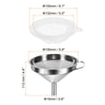 thumbnail image 2 of Uxcell 5.9" Dia Stainless Steel Kitchen Funnel with 400 Mesh Strainer White Silver Tone, 2 of 5
