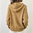 thumbnail image 5 of Azrian Women’s Button Down Hooded Knit Cardigan, Fall Winter Casual Knit OuterwearSizes S-3XL, 5 of 6