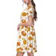 thumbnail image 2 of Disketp Pumpkin Maple Leaves para Vestido de Manga Corta para Mujeres, Vestidos de Verano para Mujeres, Casual y Holgado para la Playa, 2 of 6