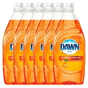 Dawn Ultra Antibacterial Hand Soap, Dishwashing Liquid, Orange 532 ML (Pack of 6)