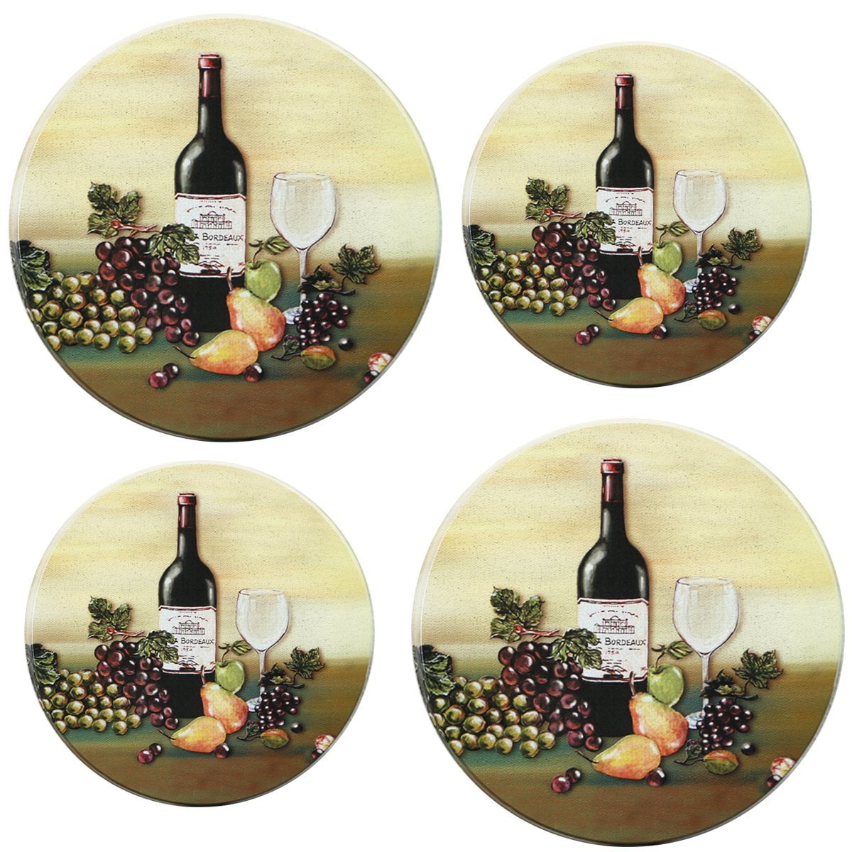 Reston Lloyd Electric Stove Burner Covers, Set of 4, Wine and Vines All