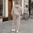 thumbnail image 5 of SUNBS 2 Piece Outfit for Women Lounge Sets Hooded Half-Zip Sweatshirt Jogger Sweatpants Workout Sweatsuit, 5 of 9