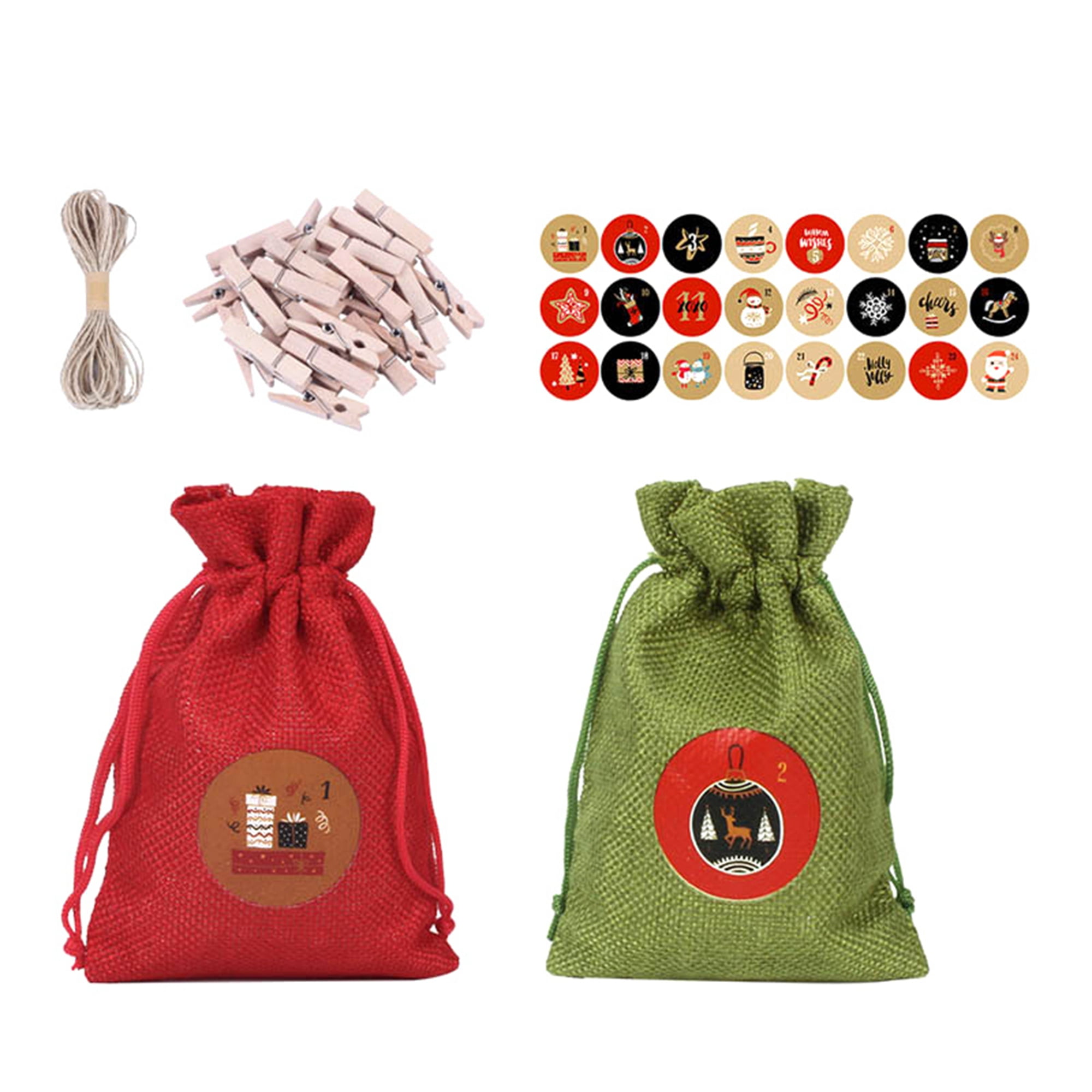 DcoolMoogl Christmas Advent Calendar 2022,24 Days Hanging Advent