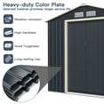 thumbnail image 4 of Gymax 7' x 6' Outdoor Tool Storage Shed Large Utility Storage House w/ Sliding Door, 4 of 10