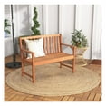 thumbnail image 5 of Eucalyptus Wood Patio Bench - 2 Seat Outdoor Loveseat with Armrests & Backrest - Garden Furniture for Backyard, Deck, Porch, 5 of 8