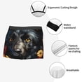 thumbnail image 3 of Kdxio Men's Boxer Briefs with Colorful Floral Black Dog Print - Comfortable and Breathable Underwear for Everyday Wear, 3 of 5