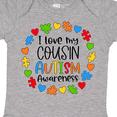 thumbnail image 4 of Inktastic I Love My Cousin Autism Awareness Boys or Girls Baby Bodysuit, 4 of 5