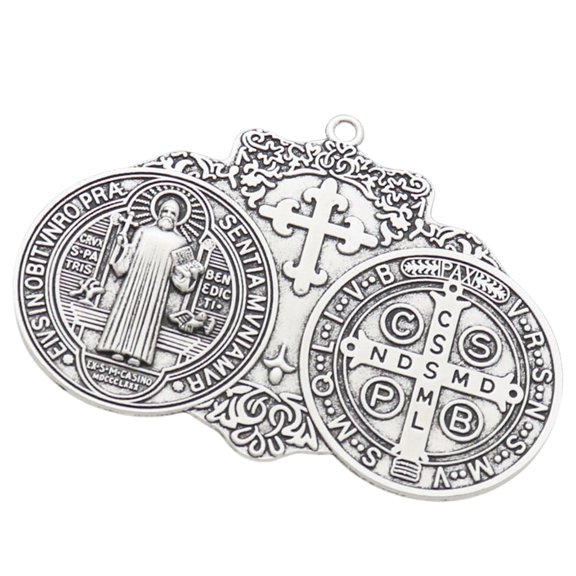 Vintage Christian Crosses Keychain Pendant Metal Antiqued Hanging Ornament Charm for Handbag Backpack Decoration