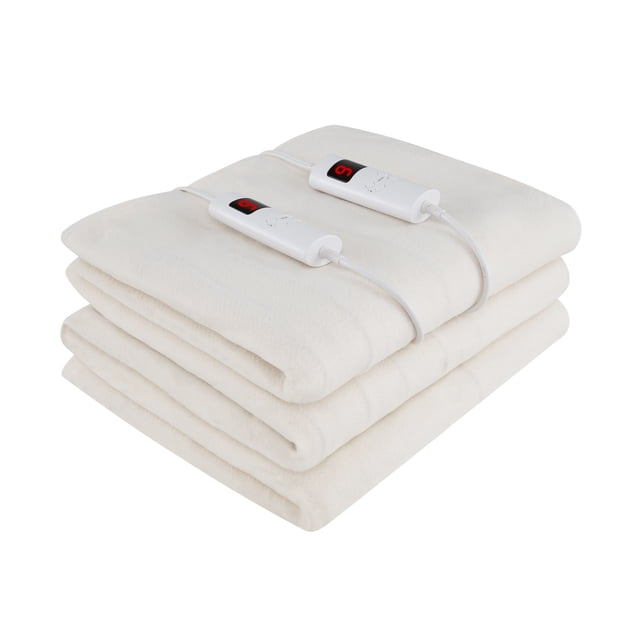 Costway Protège-Matelas Chauffant 80 Pouces x 60 Pouces Format Grand Lavable à la Machine Chauffe-Lit Électrique