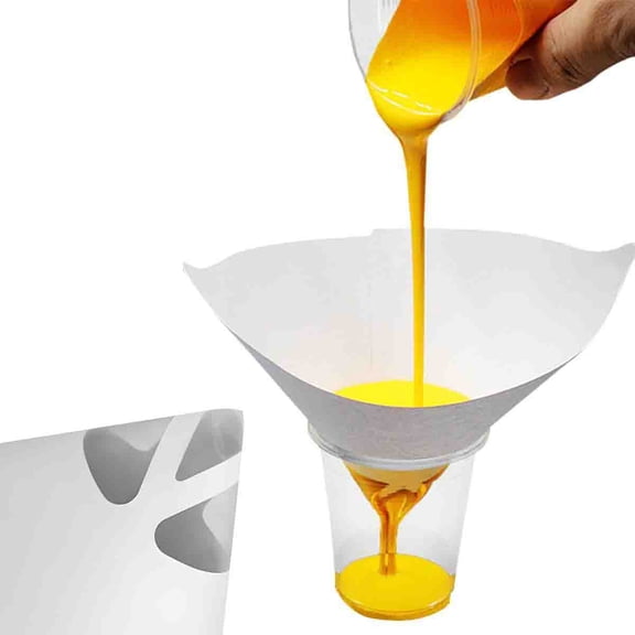50 PCS Cone Paint Strainers, Paper Paint Screen Funnels with Fine Nylon Mesh, Universal Cone Paint Filters for Screening Paint Gasoline Fuel