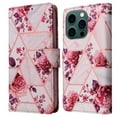 thumbnail image 2 of Compatible with iPhone 15 Pro Max Wallet Case, Marble Pattern PU Leather Flip Cover with Card Holder Kickstand, Shockproof Protective Phone Case for iPhone 15 Pro Max, Rosegold, 2 of 8