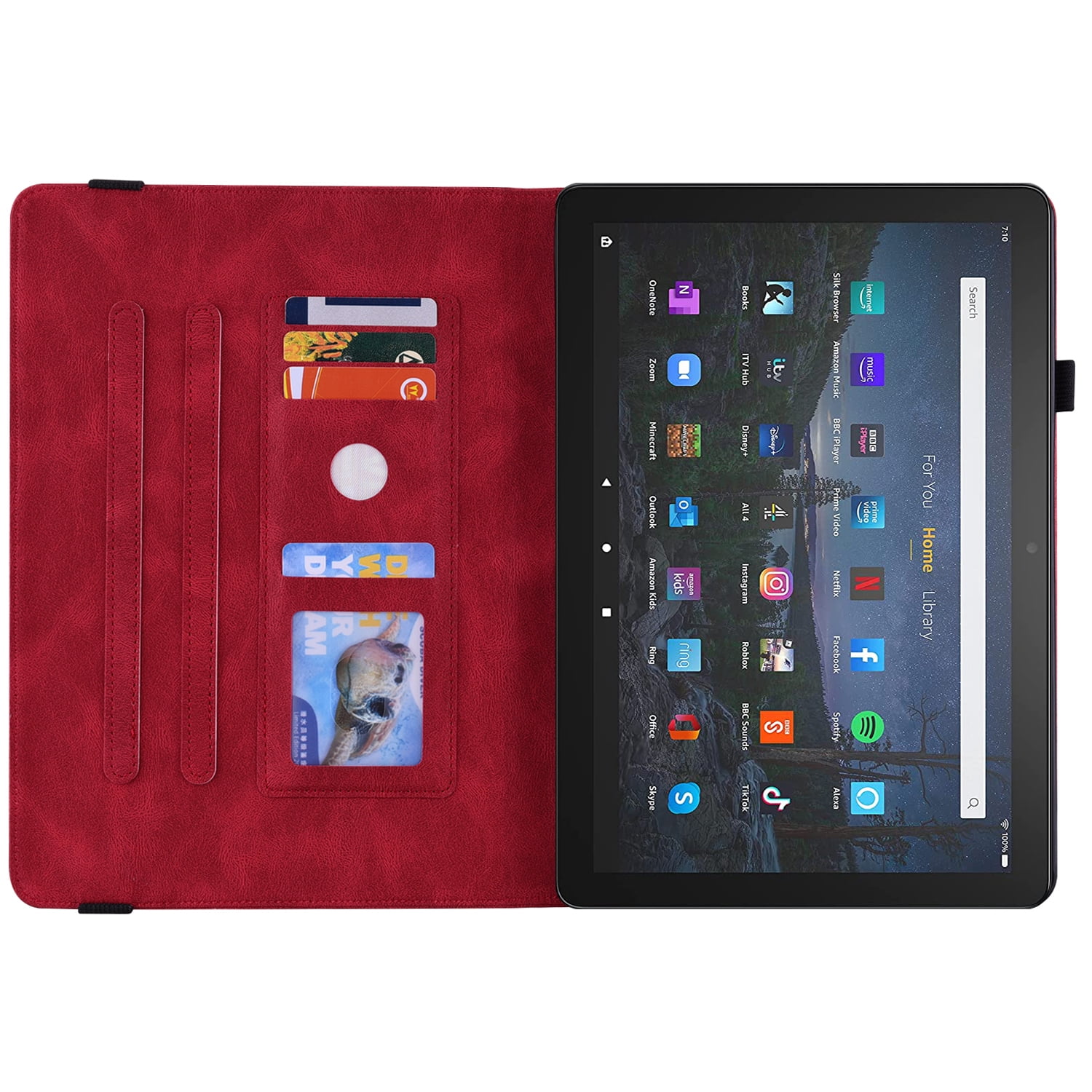 Allytech iPad Pro 11 Case (1st/2nd/2rd Gen), iPad Pro 11 2021 Case, Premium PU Leather Slim Multi Angle Stand Shockproof Pencil Holder Protection TPU Back Cover Case for Apple iPad Pro 11-inch,Red