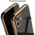 thumbnail image 3 of Case for iPhone12 Pro Max 6.7 Inch, Soft Silicone Slim Case Electroplated Straight Edge Phone Case Shockproof Protective Case -Black, 3 of 8