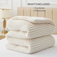 thumbnail image 3 of Fleece Queen Comforter Set Super Soft & Warm Fluffy Bedding, Luxury Fuzzy Heavy Bed Set for Winter with Pillow Cases, 3 of 5