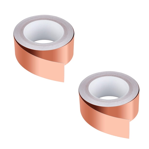 Cinta adhesiva de tira de lámina de cobre de primera calidad, cinta adhesiva de blindaje EMC para blindaje EMI, manualidades, repelente de babosas, reparaciones eléctricas, Ci, 2 uds.