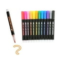 thumbnail image 3 of Wovilon 12 Pc Metallic Markers Paints Pens Art Glass Paint Writing Markers Diy 12Ml, 3 of 9