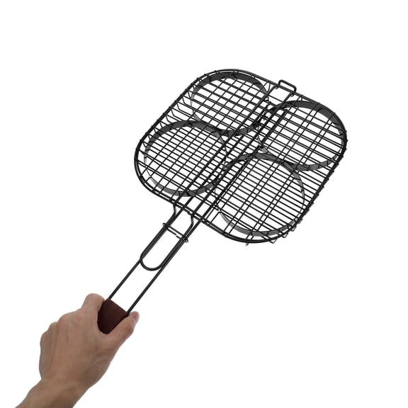Zehuanyu Folding Basket with Handle, Steak and Hamburger Broiler Rack for Outdoor Camping, Grilling Fish, Potatoes, Meatballs