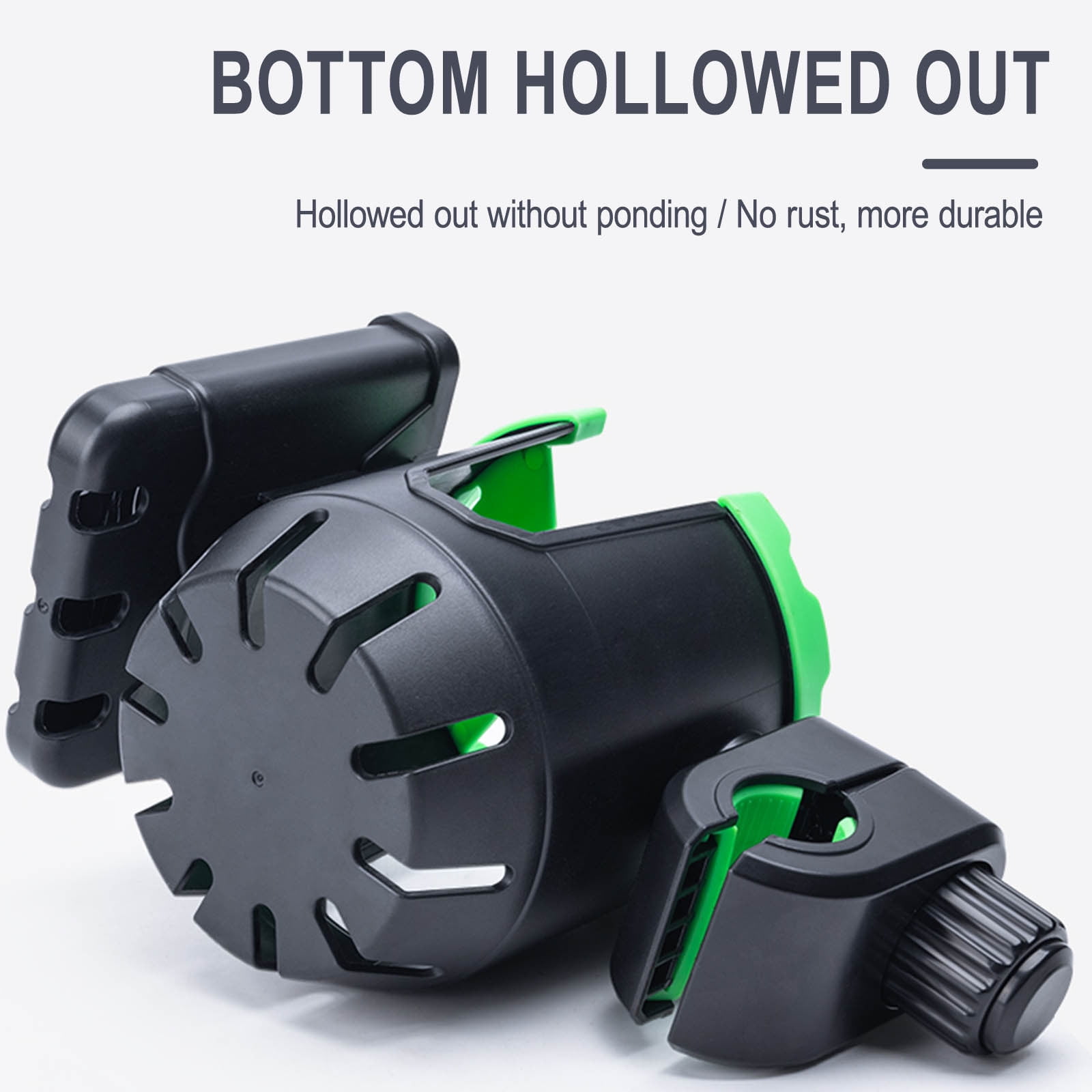 Portavasos con Soporte para Teléfono, Portavasos Universal 2 en 1 con Soporte para Teléfono, Organizador de Tazas y Teléfono para Bicicleta, Cochecito, Bicicleta, Silla de Ruedas, Caminador, Scooter