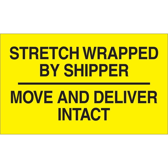 Tape Logic Label,Stretch Wrapped By Shipper,3x5" DL3172