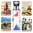 thumbnail image 7 of Yayeee 20oz Insulated Water Bottle Double Wall Stainless Steel with Flip Straw Lid, Simple Triangles, 7 of 7