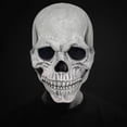 thumbnail image 3 of Casco de látex realista Hugo de cabeza completa de Halloween con mandíbula móvil color claro, 3 of 9