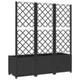 thumbnail image 6 of vidaXL Garden Planter with Trellis Black 47.2"x15.7"x53.5" PP, 6 of 7