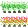 thumbnail image 1 of Se utiliza para la decoración de peceras, 10 piezas de plantas de plástico altas, plantas de acuario., 1 of 5