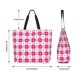 thumbnail image 5 of Disketp Plaid Heart Bolsa Tote Estampada para Mujer, Bolso de Hombro y de Mano para Compras y Viajes, 5 of 8