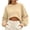 Beige, variant on HAiming Long Sleeve Cropped Sweatshirts for Women Loose Solid Color Casual Trendy Shirts Fall Winter Going out Tops