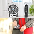 thumbnail image 4 of efluky Mini ventilador de escritorio de 3 velocidades, funciona con pilas recargables con luz LED, ventilador USB portátil silencioso para el hogar, oficina, viajes, camping, exterior, interior, 4,9 p, 4 of 5