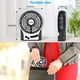thumbnail image 4 of efluky Mini ventilador de escritorio de 3 velocidades, funciona con pilas recargables con luz LED, ventilador USB portátil silencioso para el hogar, oficina, viajes, camping, exterior, interior, 4,9 p, 4 of 5