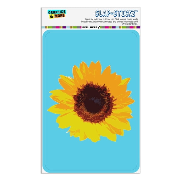 Sunflower Drawing on Blue Background Home Business Office Sign