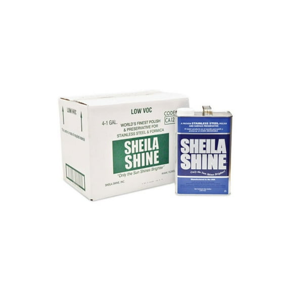 Sheila Shine Low VOC Stainless Steel Cleaner and Polish, 1 gal Can, 4/Carton