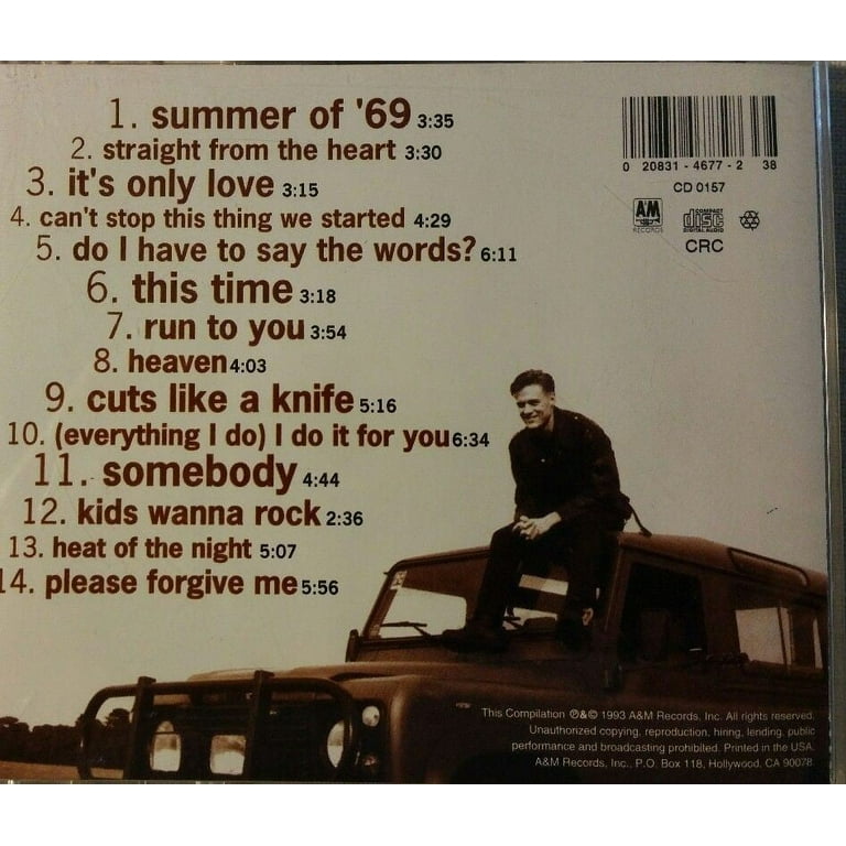 Bryan Adams  CD、DVD Bryan Adams, NEW! CD, Greatest Hits, Best Icon, 12 Tracks