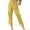 Yellow, variant on Lindreshi Capris for Women Casual Summer Women Casual Color Pockets Buttons Elastic Waist Comfortable Straight Pants