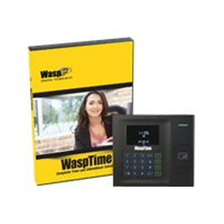Wasp WaspTime v7 Professional w/HID Time Clock - Proximity - 100 Employees - Week, Bi-weekly, Semi-monthly, Month Record Time