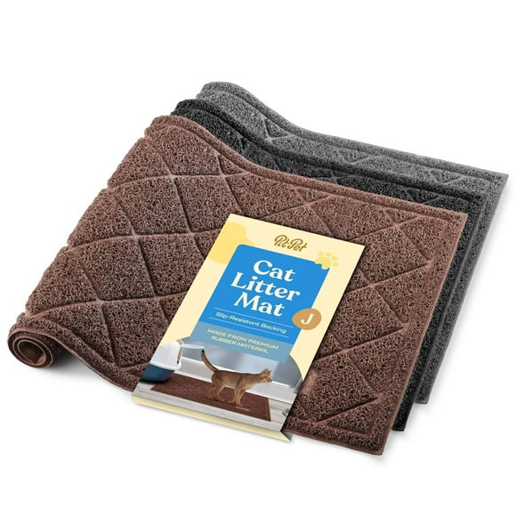 Tapis de Litière pour Chat Durable et Épais - Tapis Moderne avec Fond Antidérapant Reste en Place - Super Doux sur Pattes de Chat - Tapis de Litière Facile à Nettoyer - Tapis de Litière Imperméable Protège les Sols