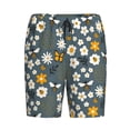 thumbnail image 4 of Fotbe Flowers and Bee Pajama Shorts for Men, Men's Pajama Bottoms, Sleepwear,Short Pajama Pants-4X-Large, 4 of 9