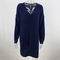 thumbnail image 4 of HAPIMO Sales Stylish Cable Knit Dual Pocket Cardigan Long Ankle Length Floor Length Trending Maxi Cardigans for Women Teen Girls Clothes Navy S, 4 of 7