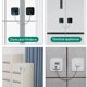 thumbnail image 4 of 1 paquete de cerraduras, cerraduras de refrigerador, combinación adhesiva, cerradura de seguridad para puerta de congelador para niños (blanco), 4 of 5