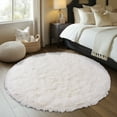 thumbnail image 2 of ZENELESS Fluffy Shag Circle Rug for Nursery Room,7x7ft Cream White Fuzzy Plush Rug for Dorm,Kids Girls Boys Room,Reading Nook,Home Decor, 2 of 8