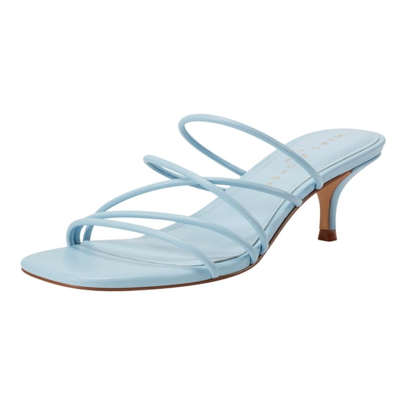 Marc Fisher LTD Women's BANNA Heeled Sandal, Light Blue Leather 450, 7 M