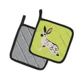 thumbnail image 2 of Caroline's Treasures English Spot Rabbit Green Pair of Pot Holders, 2 of 3